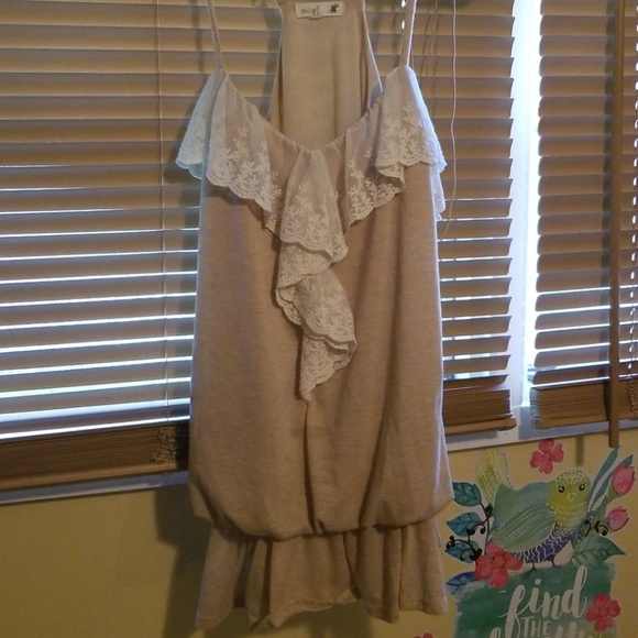 strapless shirt with lacing material - Picture 2 of 2